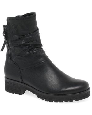 Gabor Zola Biker Boots - Black