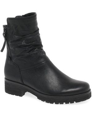 Gabor Zola Biker Boots - Black
