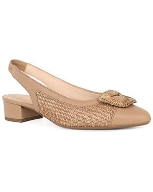 Gabor Maddy Slingback Court Shoes - Natural