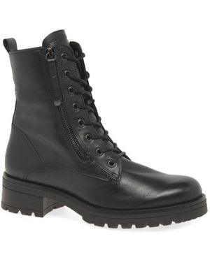 Gabor Serve Biker Boots Leather (Cdf) - Black