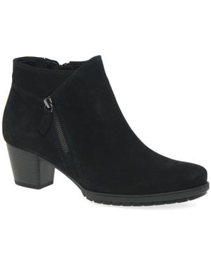 Gabor Olivetti Zip Fastening Ankle Boots - Black