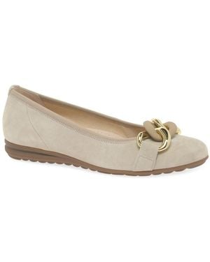 Gabor Sabia &Apos;S Shoes Colour: Oak Suede (Uni) - White