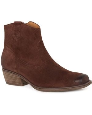 Gabor Hex Ankle Boots - Brown