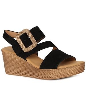 Gabor Embrace Wedge Sandal - Black