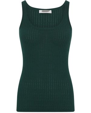 Gabriela Hearst Nevin Pointelle Knit Tank Top - Green