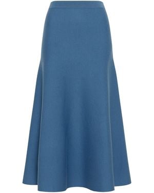 Gabriela Hearst Freddie Knit Midi Skirt - Blue