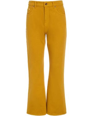 Gabriela Hearst Ezra Bootcut Cropped Jean - Yellow