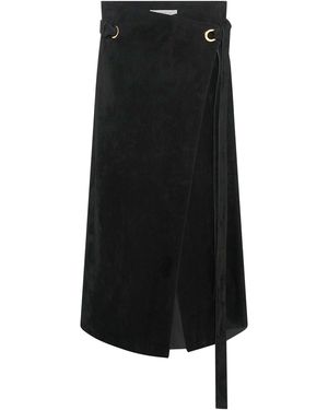 Gabriela Hearst Idalia Wrap Midi Skirt - Black