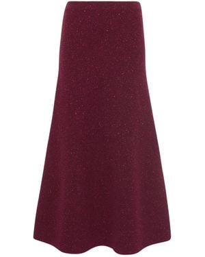 Gabriela Hearst Eden Knit Midi Skirt - Purple