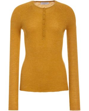 Gabriela Hearst Anges Knit Henley - Yellow
