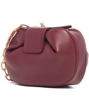 Gabriela Hearst Soft Demi Clutch With Chain - Purple