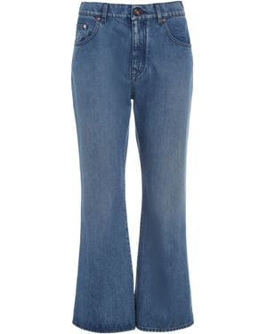 Gabriela Hearst Ezra Bootcut Cropped Jean - Blue