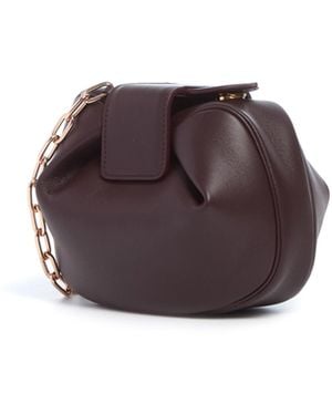 Gabriela Hearst Soft Demi Clutch With Chain - Purple