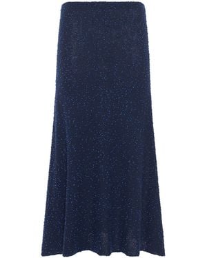 Gabriela Hearst Sabine Knit Midi Skirt - Blue