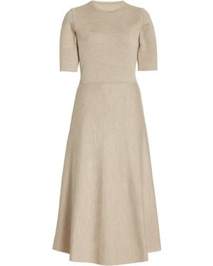 Gabriela Hearst Seymore Knit Midi Dress - Natural