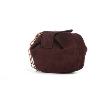 Gabriela Hearst Soft Demi Clutch With Chain - Purple
