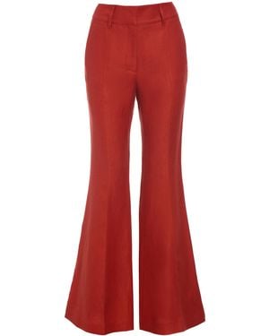 Gabriela Hearst Rhein Flare Pant - Red