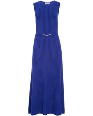 Gabriela Hearst Meier Knit Midi Dress - Blue