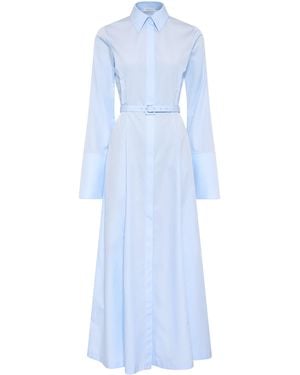 Gabriela Hearst Carmina Maxi Shirtdress - Blue
