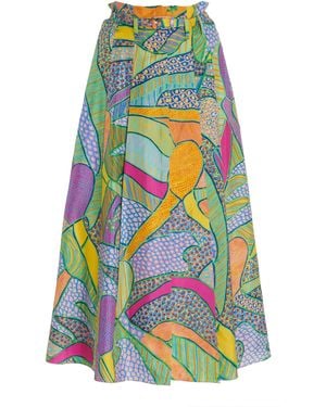 Gabriela Hearst Dugald Pleated Midi Skirt - White