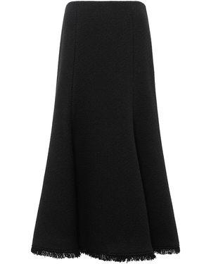 Gabriela Hearst Patterson Midi Skirt - Black