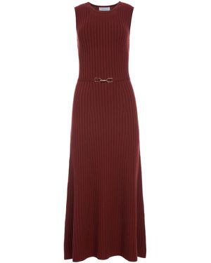 Gabriela Hearst Meier Knit Midi Dress - Purple