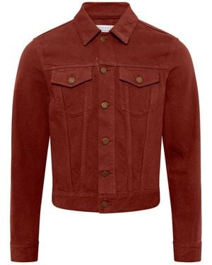 Gabriela Hearst Barry Trucker Jacket - Red