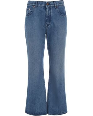 Gabriela Hearst Ezra Bootcut Cropped Jean - Blue