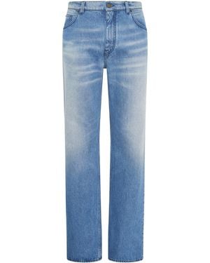 Gabriela Hearst Rey Straight-Leg Five Pocket Pant - Blue
