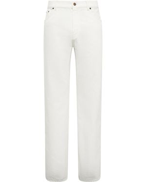 Gabriela Hearst Rey Straight-Leg Five Pocket Pant - White