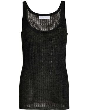 Gabriela Hearst Nevin Pointelle Knit Tank Top - Black