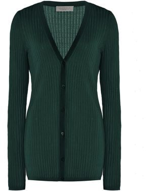 Gabriela Hearst Emma Pointelle Knit Cardigan - Green