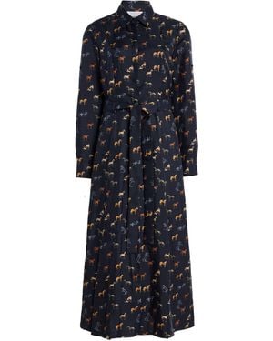 Gabriela Hearst Galway Maxi Shirtdress - Black