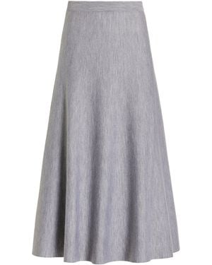 Gabriela Hearst Freddie Knit Midi Skirt - Grey