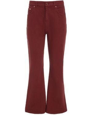 Gabriela Hearst Ezra Bootcut Cropped Jean - Red