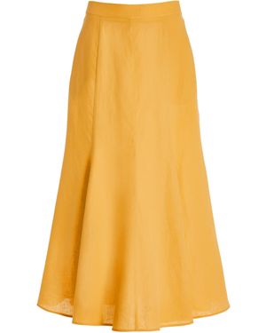 Gabriela Hearst Tate Midi Skirt - Yellow
