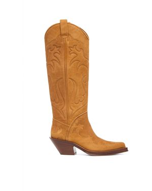 Gabriela Hearst Capitana Cowboy Boot - White