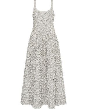 Gabriela Hearst Ceolan Embroidered Floral Maxi Dress - White