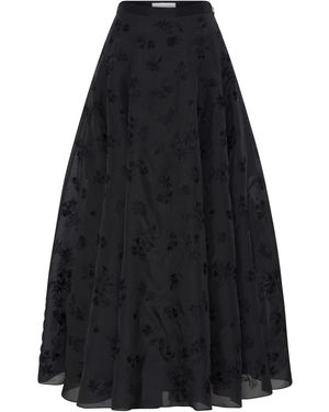 Gabriela Hearst Sonya Mia's Flowers Maxi Skirt - Black