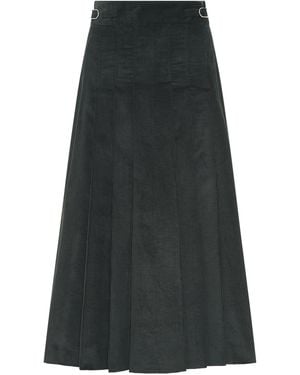 Gabriela Hearst Wesley Pleated Midi Skirt - Grey