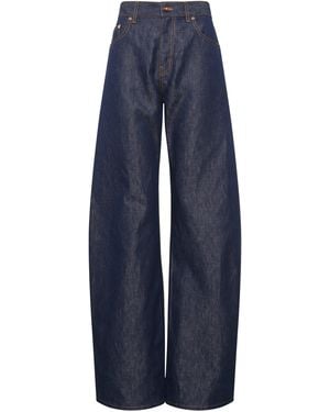 Gabriela Hearst Amoret Barrel-Leg Jean - Blue