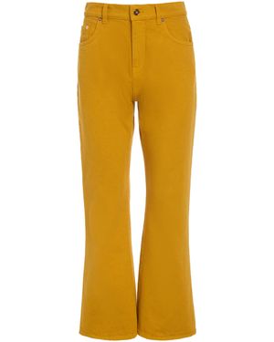 Gabriela Hearst Ezra Bootcut Cropped Jean - Yellow