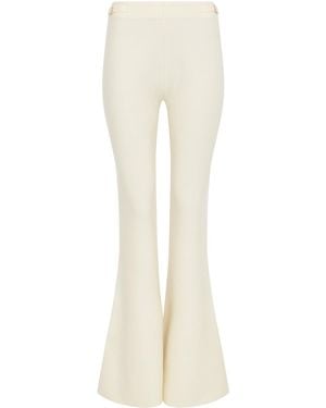 Gabriela Hearst Ayala Flare Cropped Knit Pant - White