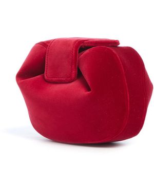 Gabriela Hearst Soft Demi Clutch - Red
