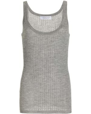 Gabriela Hearst Nevin Pointelle Knit Tank Top - Grey