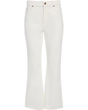 Gabriela Hearst Ezra Bootcut Cropped Jean - White