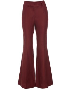 Gabriela Hearst Rhein Flare Pant - Red