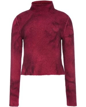 Gabriela Hearst Daina Cropped Knit Turtleneck - Red