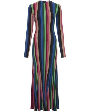 Gabriela Hearst Affinity Knit Maxi Dress - Blue