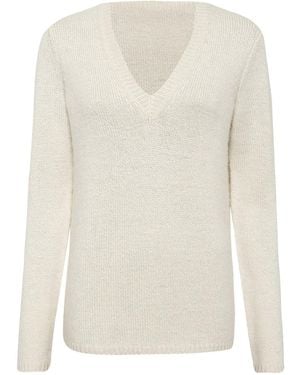 Gabriela Hearst Isiah Knit V-Neck Jumper - White